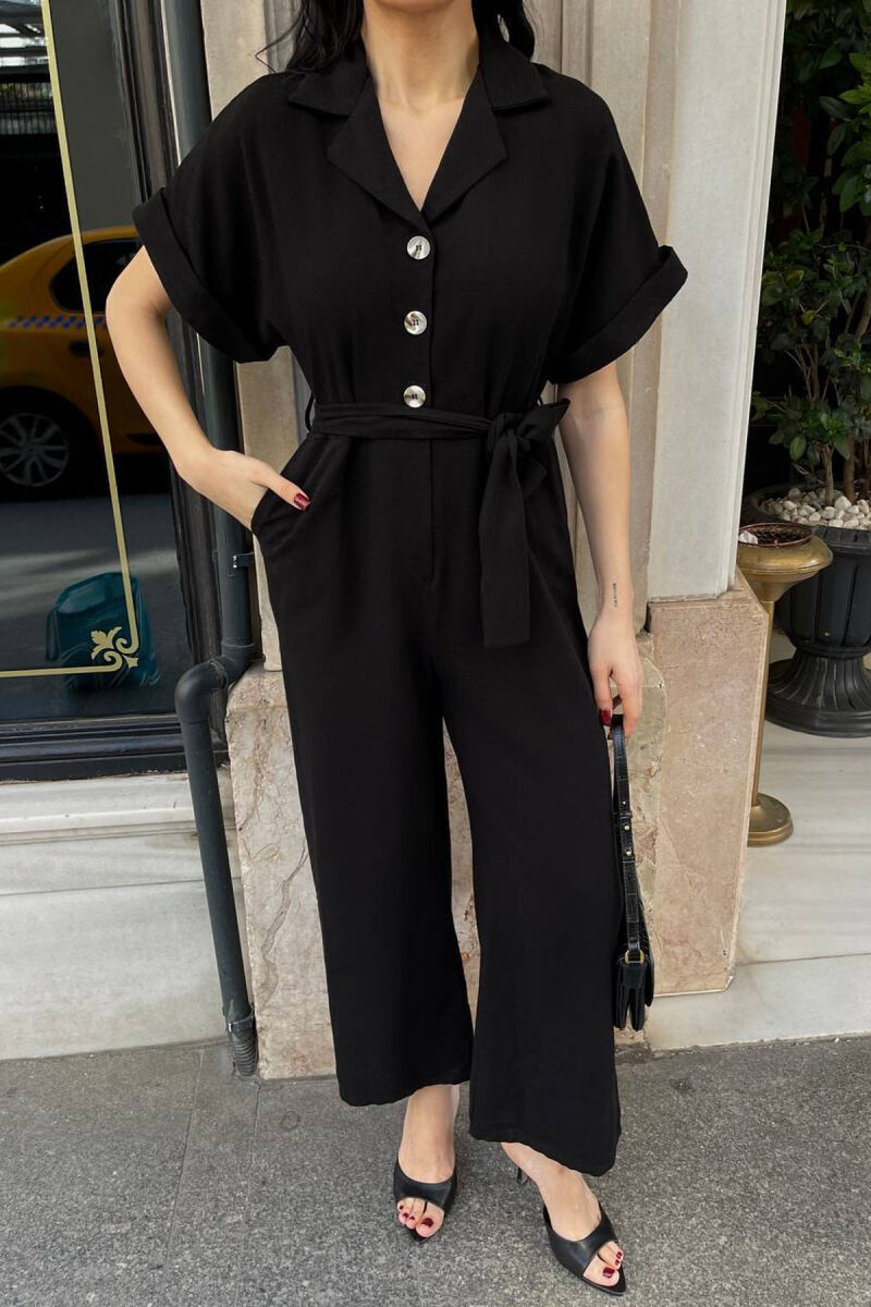 JUMPSUIT NJE NGJYRESH ME LIDHESE TEK BELI PER FEMRA NE NGJYRE TE ZEZE - 2