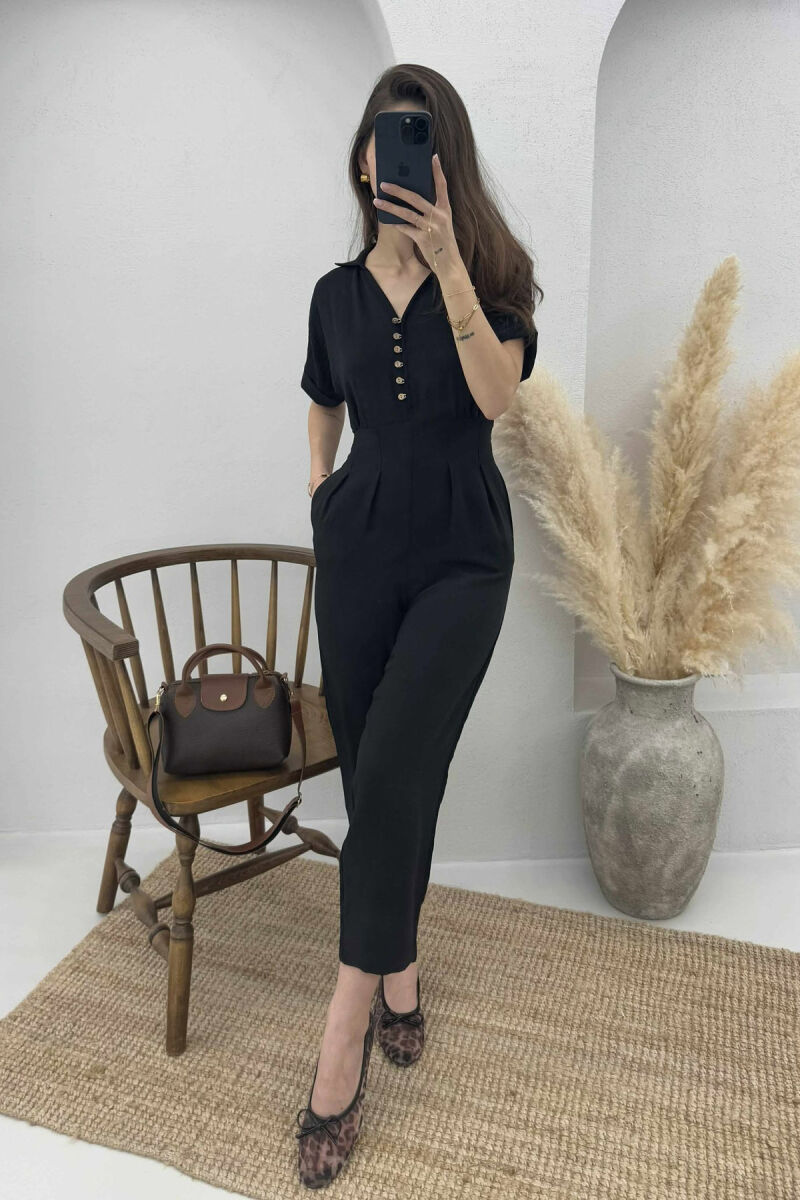 JUMPSUIT PËR FEMRA NË NGJYRËN E ZEZË - 2