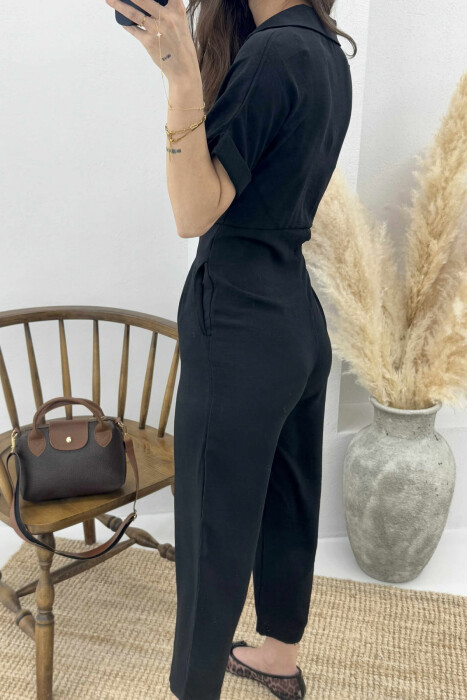 JUMPSUIT PËR FEMRA NË NGJYRËN E ZEZË - 4