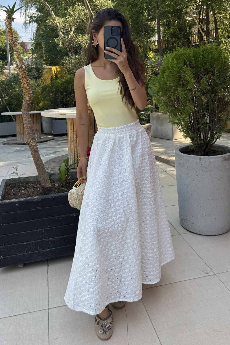 KANATIERE NJË NGJYRËSHE ELASTIKE PËR FEMRA NË NGJYRË TË VERDHË - 5