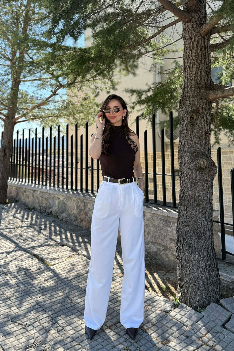 KANATJERE ME DETAJE DANTELLE PER FEMRA NE NGJYRE KAFE - 3