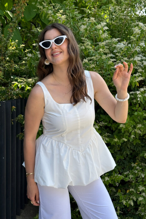 KANATJERE NJË NGJYRËSHE PËR FEMRA NË NGJYRËN E BARDHË 