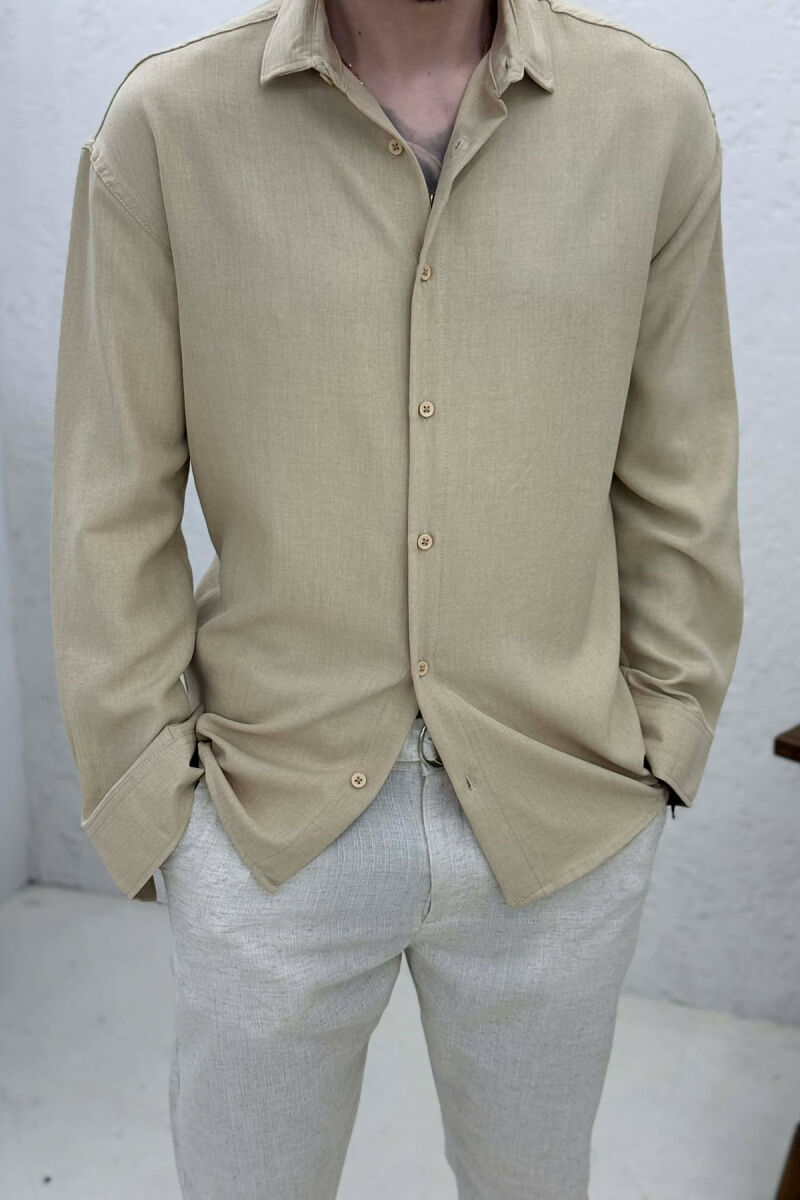 KEMISHE E THJESHTE NJE NGJYRESHE PER MESHKUJ NE NGJYRE BEZHE TE ZBARDHUR - 2