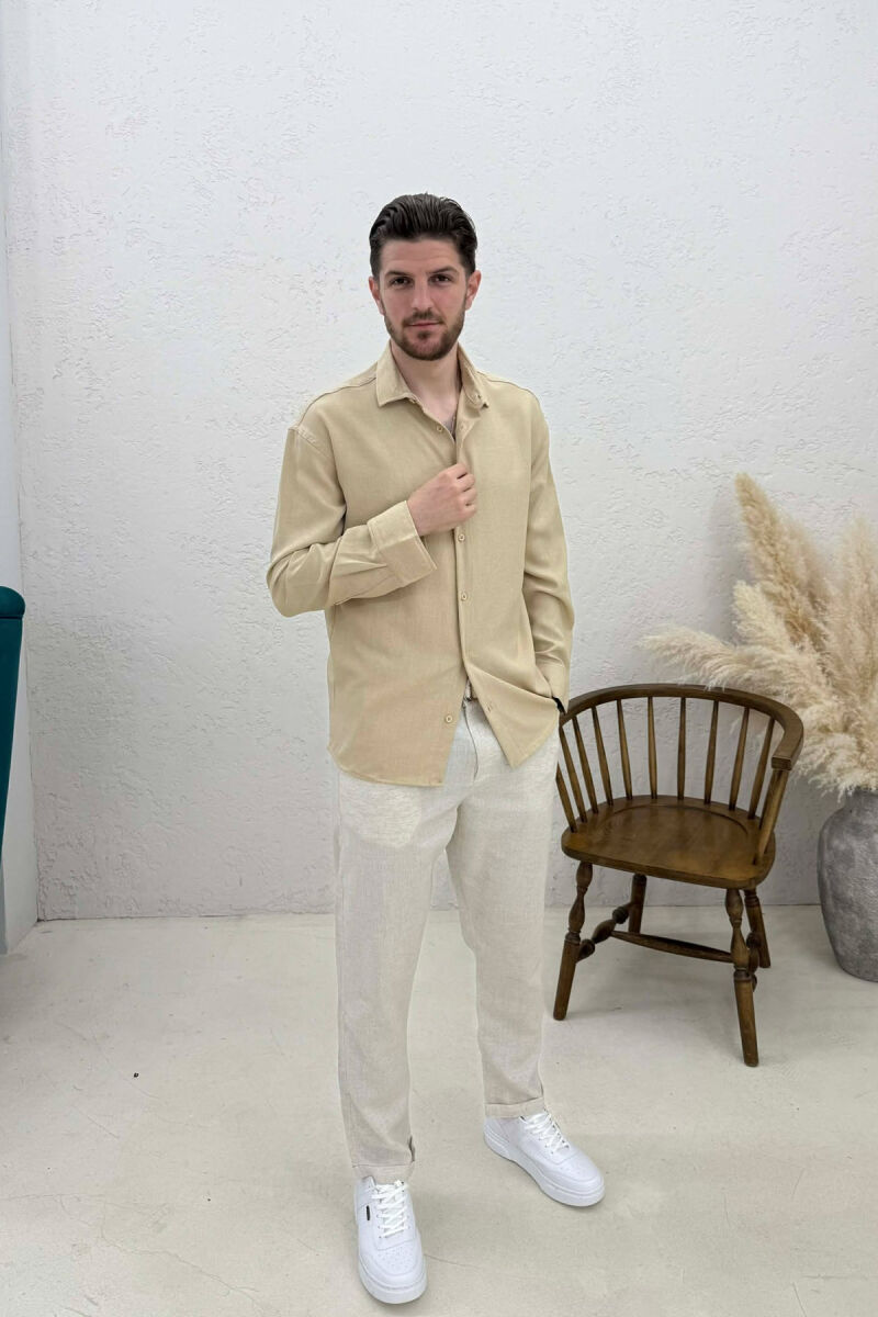 KEMISHE E THJESHTE NJE NGJYRESHE PER MESHKUJ NE NGJYRE BEZHE TE ZBARDHUR - 3