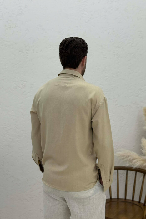 KEMISHE E THJESHTE NJE NGJYRESHE PER MESHKUJ NE NGJYRE BEZHE TE ZBARDHUR - 4