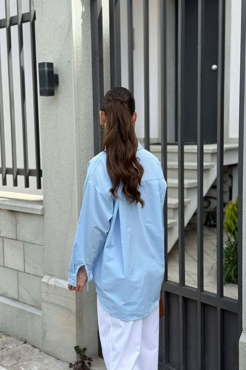 KEMISHE E THJESHTE PER FEMRA NE NGJYRE BLU TE ZBARDHUR - 2