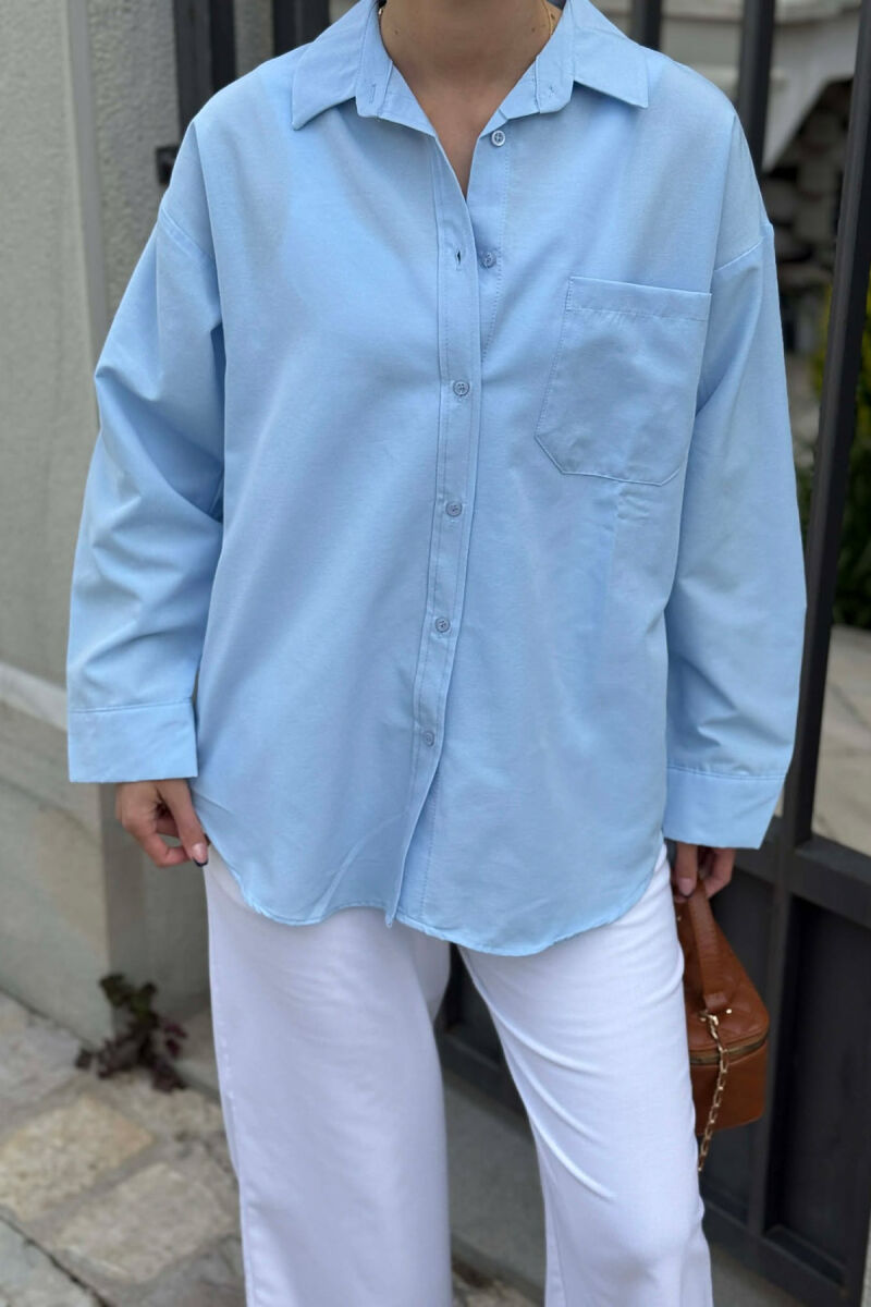 KEMISHE E THJESHTE PER FEMRA NE NGJYRE BLU TE ZBARDHUR - 4