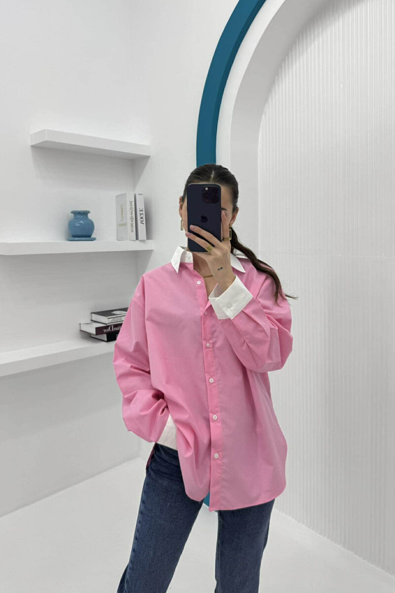 KËMISHE E THJESHTË PËR FEMRA NË NGJYRËN BABY PINK - 1