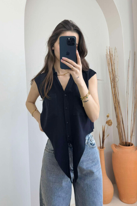 KËMISHË LINO PËR FEMRA NË NGJYRËN E ZEZË - 4