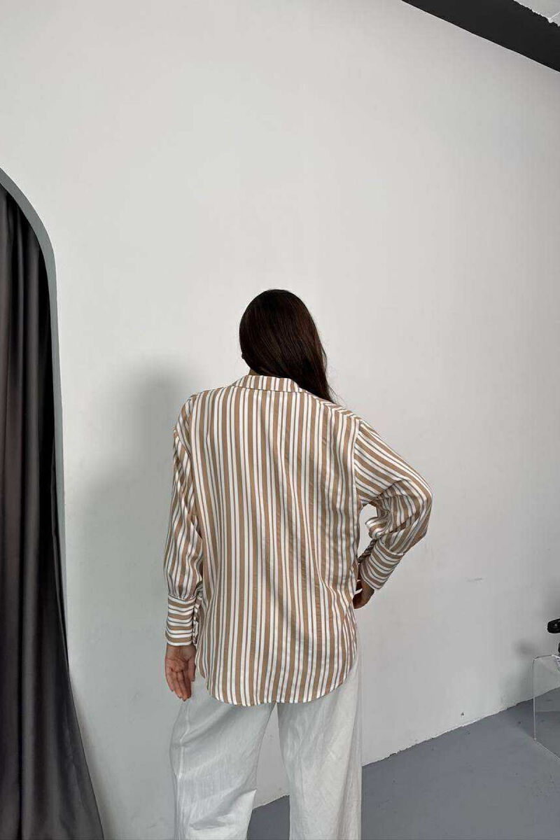 KEMISHE ME DIZAJN NME VIJA PER FEMRA NE NGJYRE BEZHE - 2