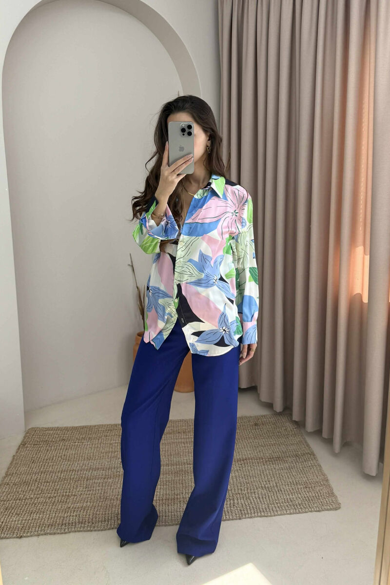 KËMISHË ME DIZAJNE ABSTRAKTE PËR FEMRA NË NGJYRËN ROZË+JESHILE - 3