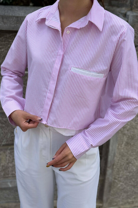 KEMISHE ME DIZJAN ME VIJA PER FEMRA NE NGJYRE TE BARDHE ME ROZE - 5