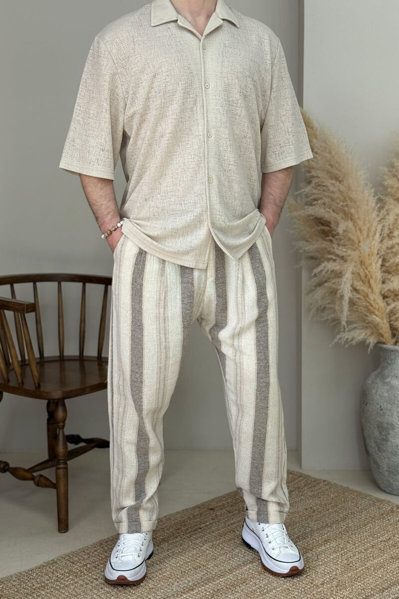 KËMISHË ME KOPSA PËR MESHKUJ NË NGJYRËN BEZHË - 1