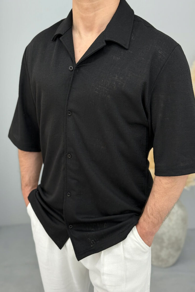 KËMISHË ME KOPSA PËR MESHKUJ NË NGJYRËN E ZEZË - 2