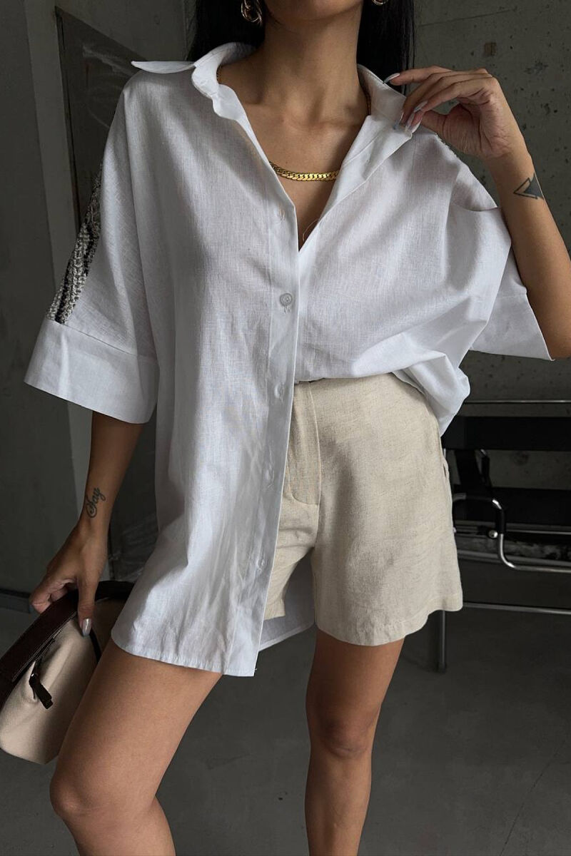 KEMISHE ME MENGE TE SHKURTRA PER FEMRA NE NGJYRE TE BARDHE - 4