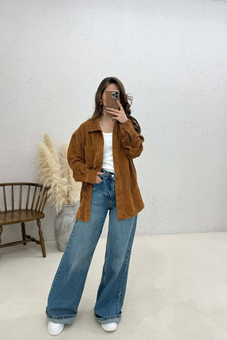 KEMISHE ME NJE XHEP PARA PER FEMRA NE NGJYRE KAFE - 2