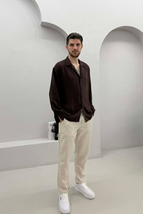 KEMISHE NJE NGJYRESHE E THJESHTE PER MESHKUJ NE NGJYRE KAFE TE ERRET - 2