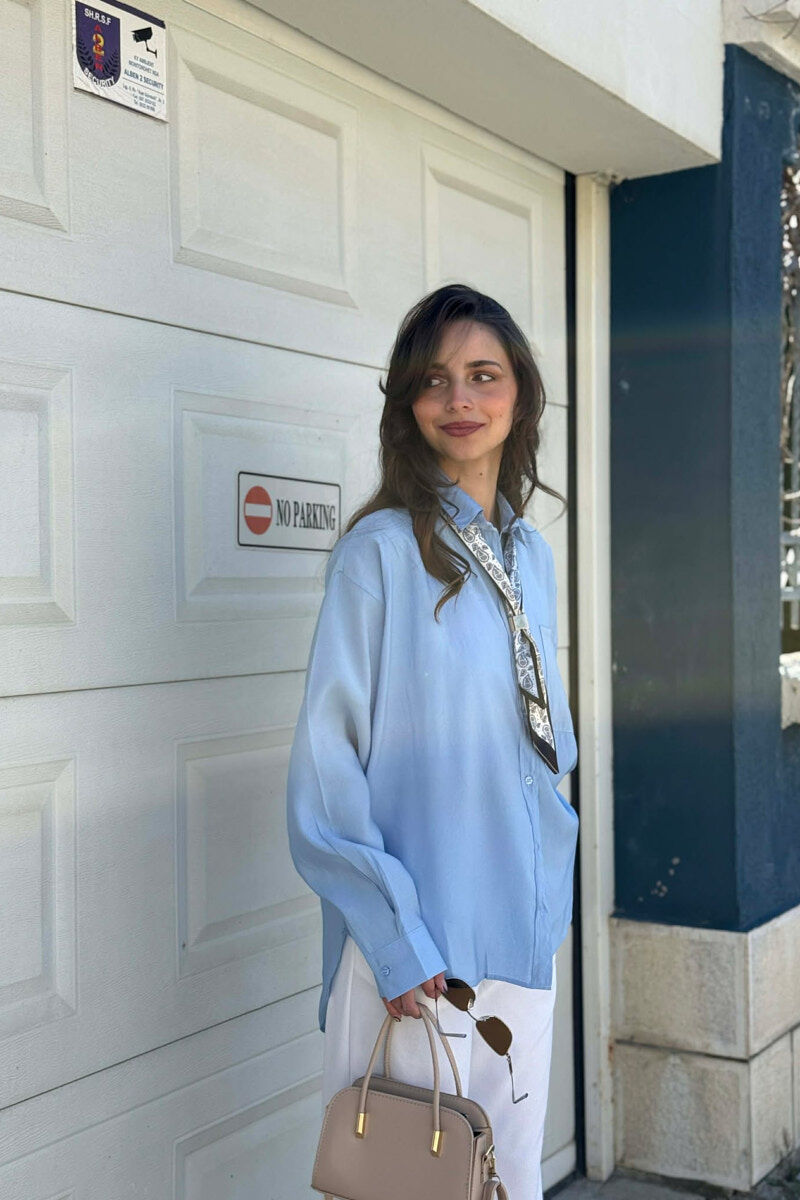 KEMISHE NJE NGJYRESHE ME DETAJIN E SHALLIT PER FEMRA NE NGJYRE BLU TE ZBARDHUR - 4