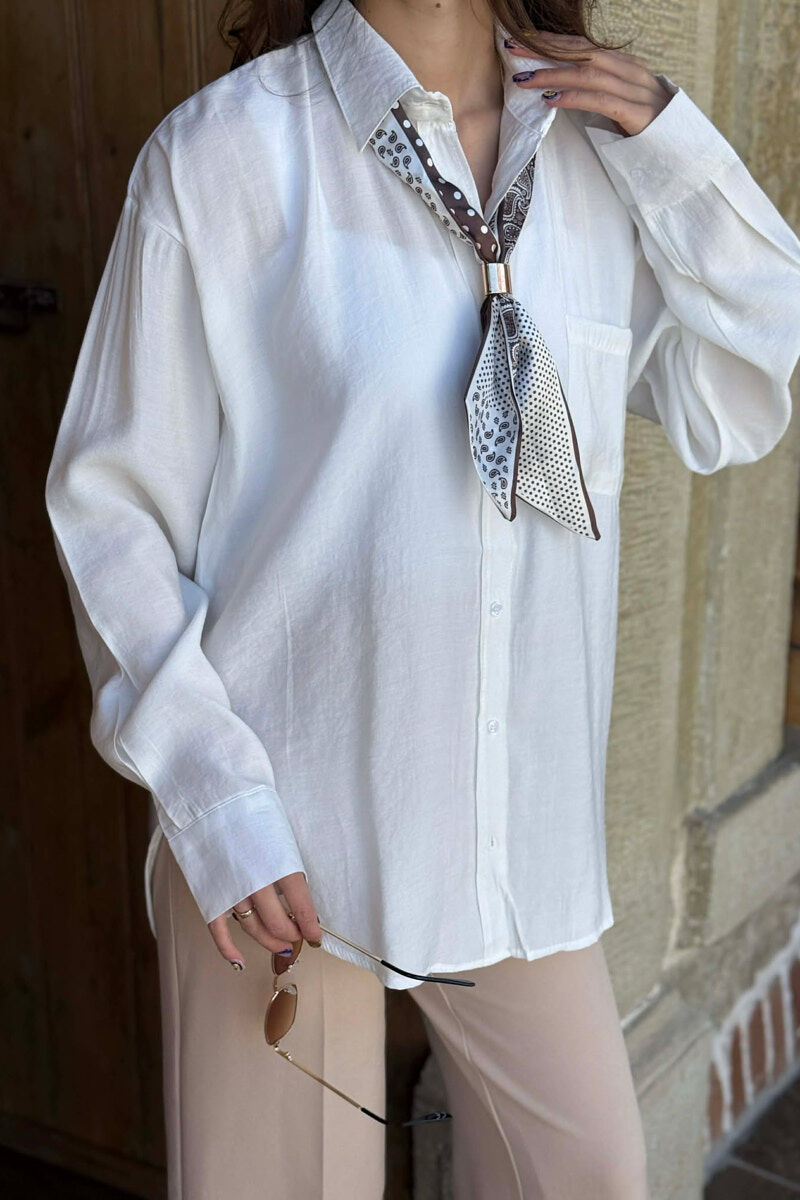 KEMISHE NJE NGJYRESHE ME DETAJIN E SHALLIT PER FEMRA NE NGJYRE TE BARDHE - 3