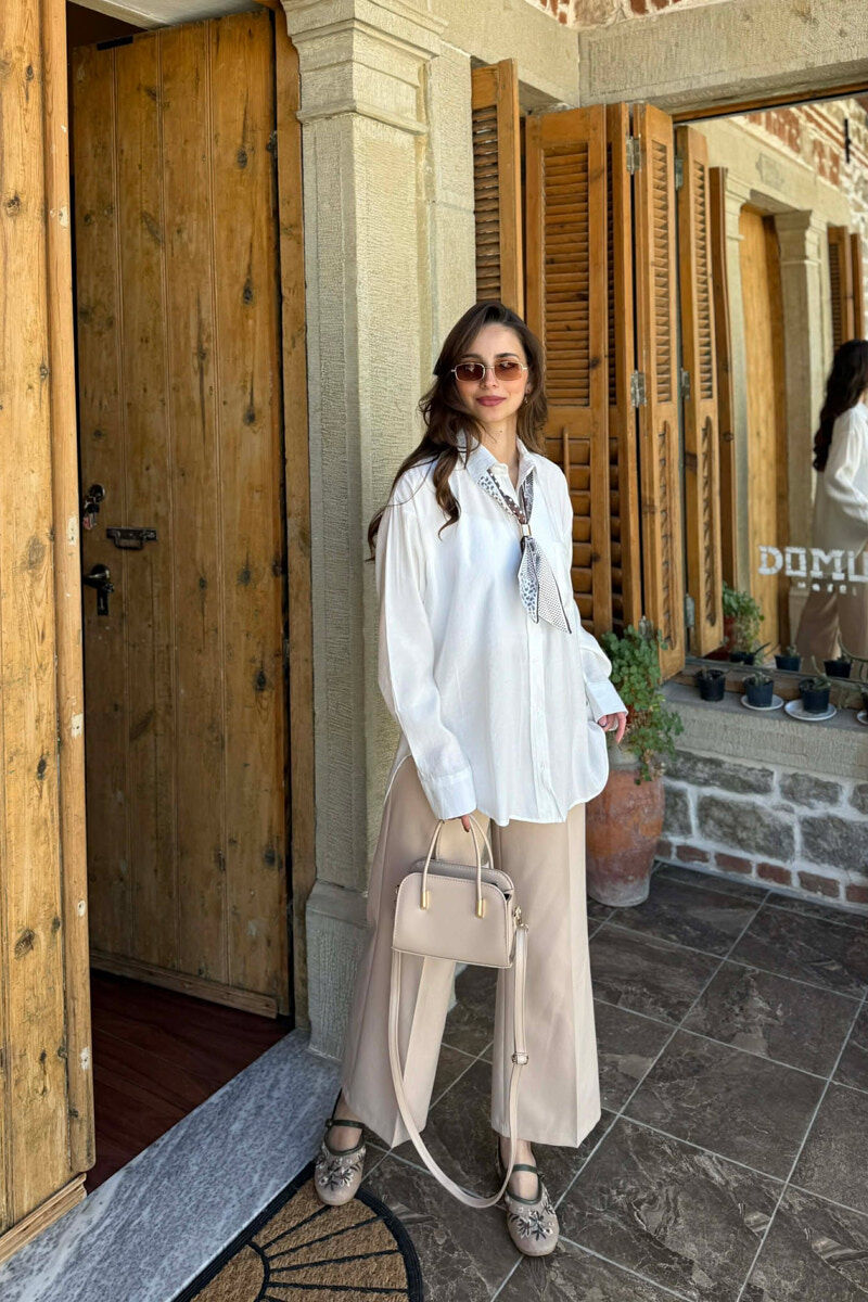 KEMISHE NJE NGJYRESHE ME DETAJIN E SHALLIT PER FEMRA NE NGJYRE TE BARDHE - 4