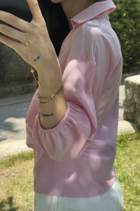 KËMISHE NJË NGJYRËSHE ME LIDHSE PËR FEMRA NË NGJYRËN ROZË - 9