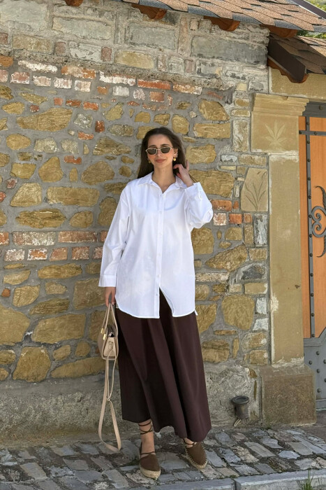 KËMISHË NJË NGJYRËSHE E THJESHTË PËR FEMRA NË NGJYRE TE BARDHE - 3