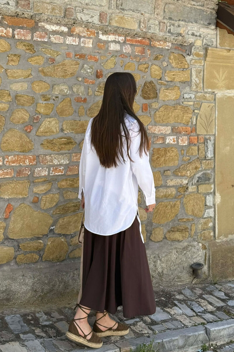 KËMISHË NJË NGJYRËSHE E THJESHTË PËR FEMRA NË NGJYRE TE BARDHE - 5