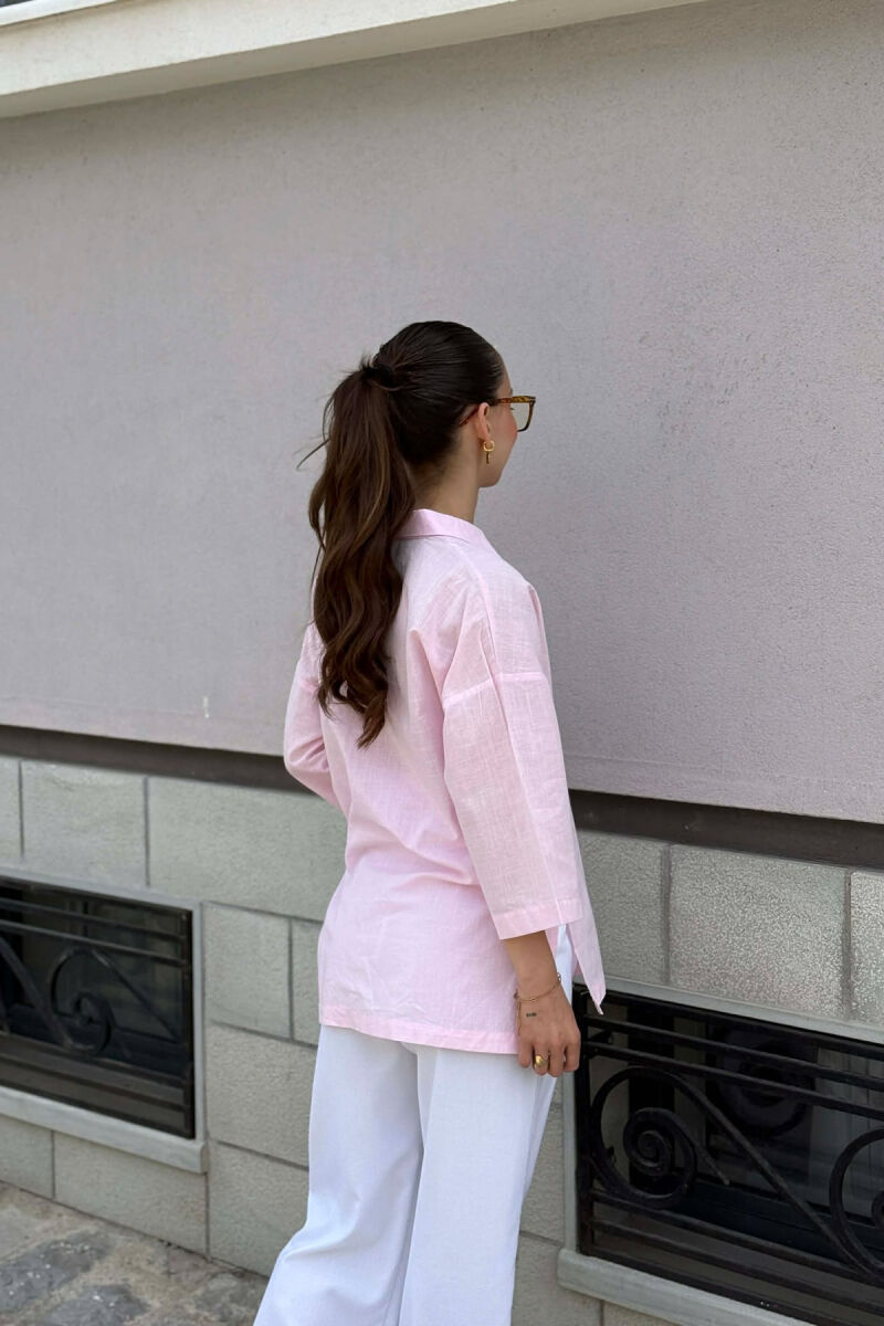 KEMISHE NJE NGJYRESHE ME MENGE TE SHKURTRA PER FEMRA NE NGJYRE ROZE - 2