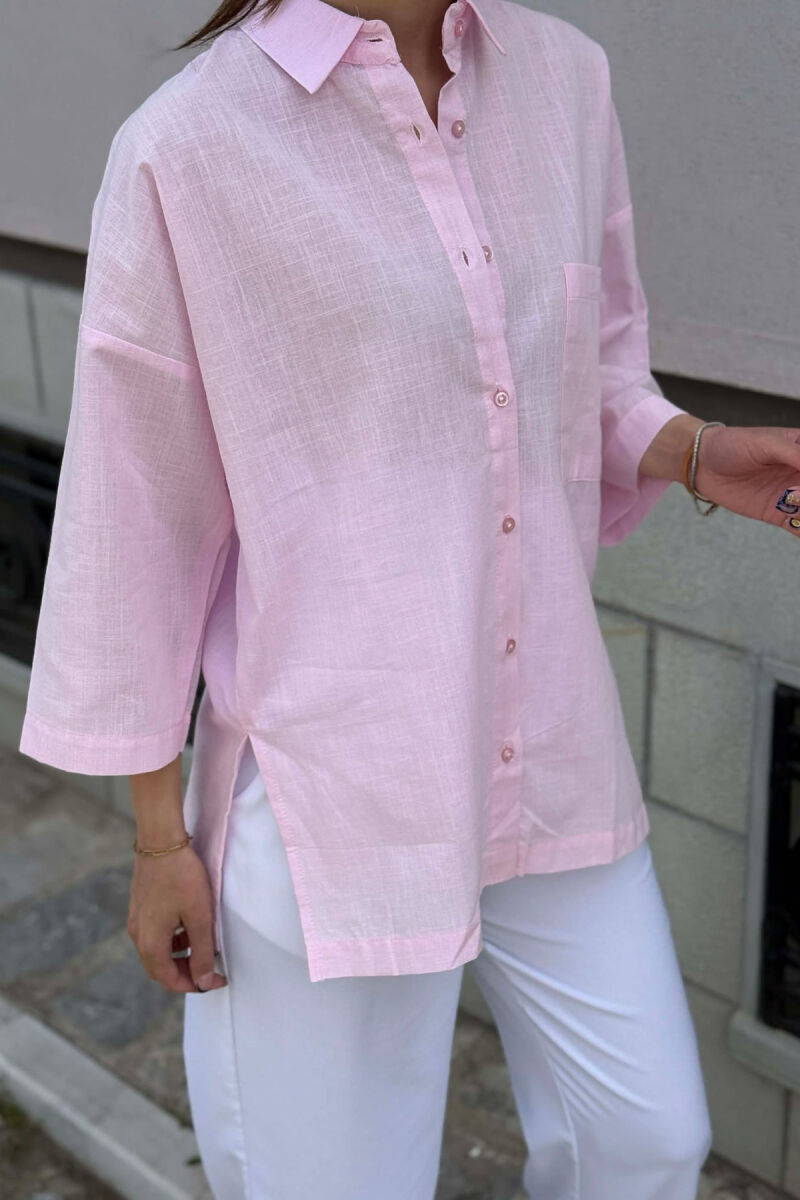 KEMISHE NJE NGJYRESHE ME MENGE TE SHKURTRA PER FEMRA NE NGJYRE ROZE - 4