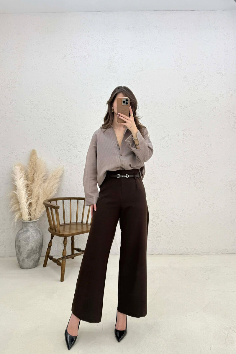 KEMISHE NJE NGJYRESHE PER FEMRA NE NGJYRE KAFE TE ZBARDHUR - 4