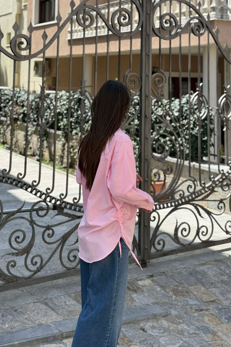 KËMISHË NJË NGJYRËSHE E THJESHTË PËR FEMRA NË NGJYRËN BABY PINK - 4