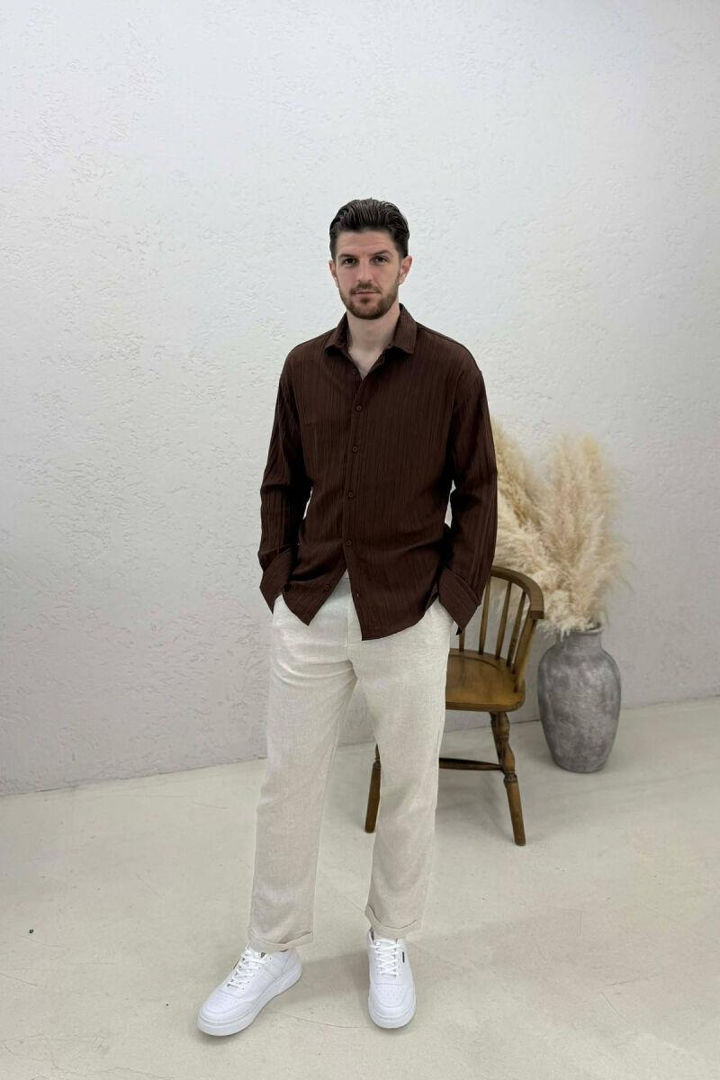 KEMISHE NJE NGJYRESHE PER MESHKUJ NE NGJYRE KAFE - 3