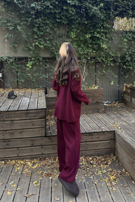KNIT SET SIMPLE WOMAN BURGUNDY/VISHNJE - 3