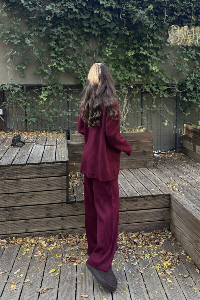 KNIT SET SIMPLE WOMAN BURGUNDY/VISHNJE - 3