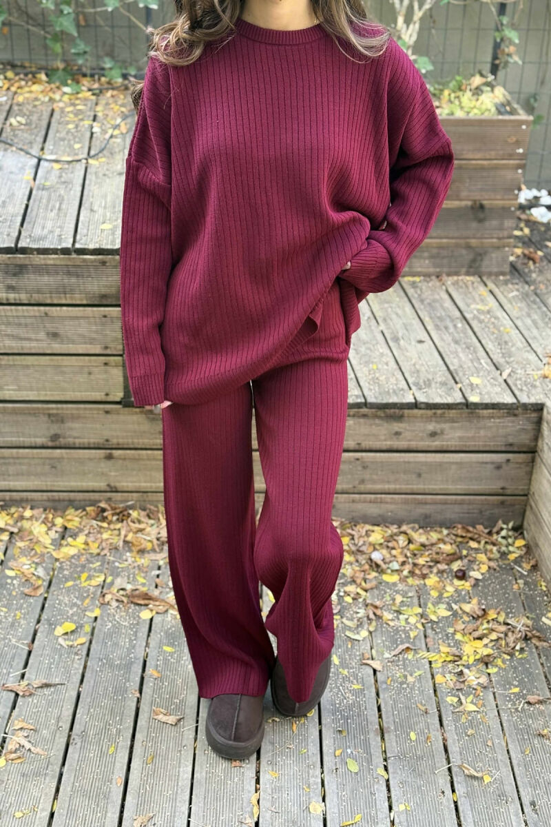 KNIT SET SIMPLE WOMAN BURGUNDY/VISHNJE - 4