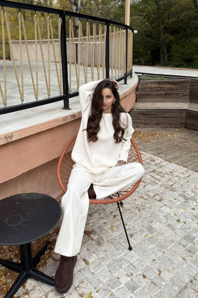 KNIT SET SIMPLE WOMAN CREAM/KREM - 4