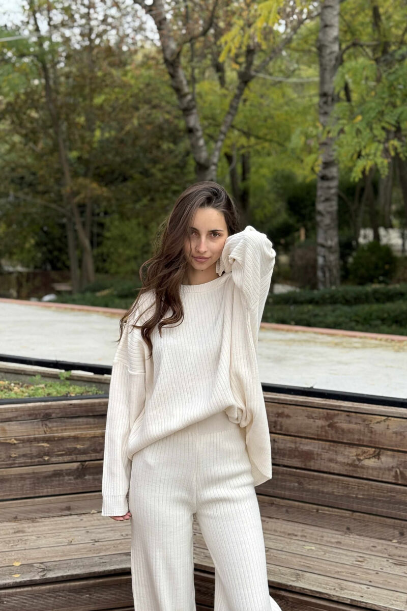 KNIT SET SIMPLE WOMAN CREAM/KREM - 5