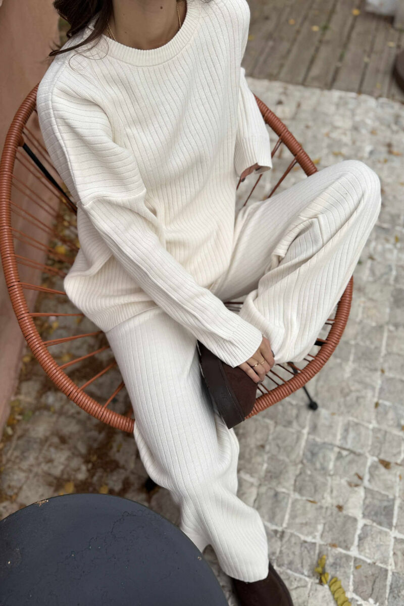 KNIT SET SIMPLE WOMAN CREAM/KREM - 6