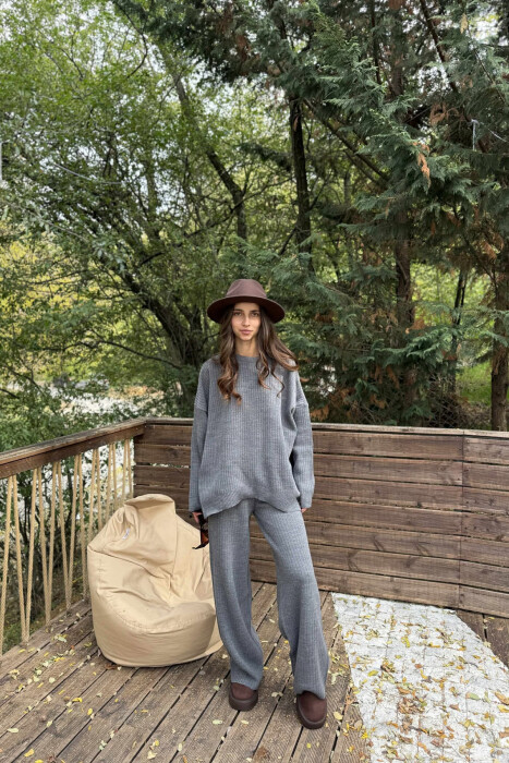 KNIT SET SIMPLE WOMAN GREY/GRI 