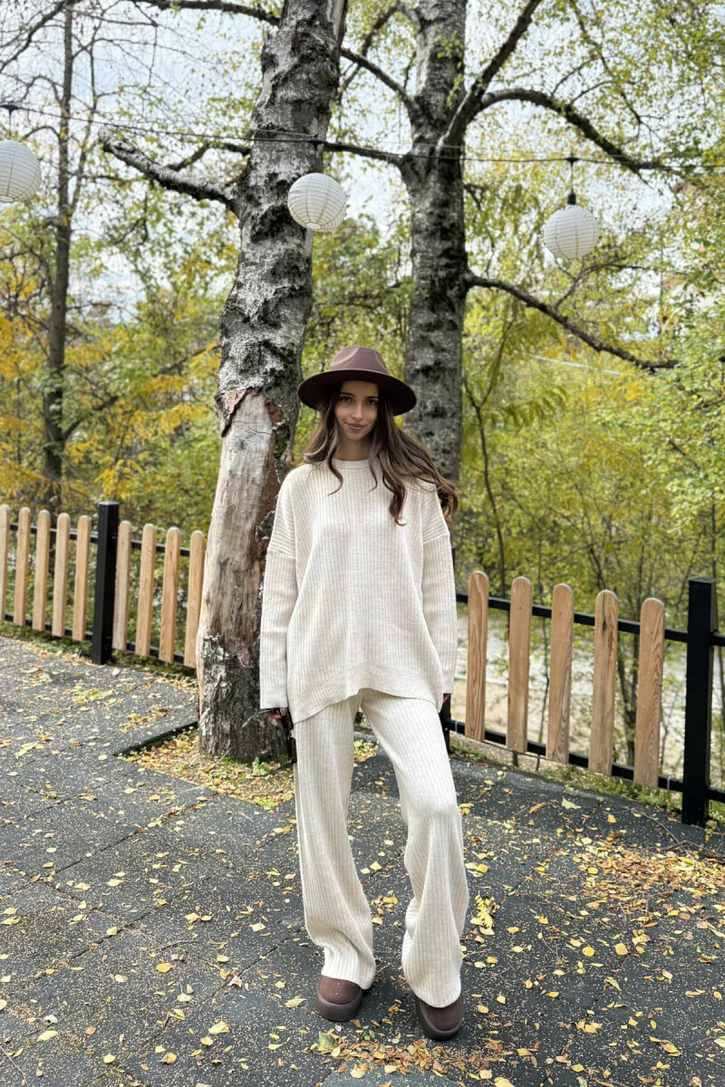 KNIT SET SIMPLE WOMAN LIGHT BEIGE/BZHZB - 1