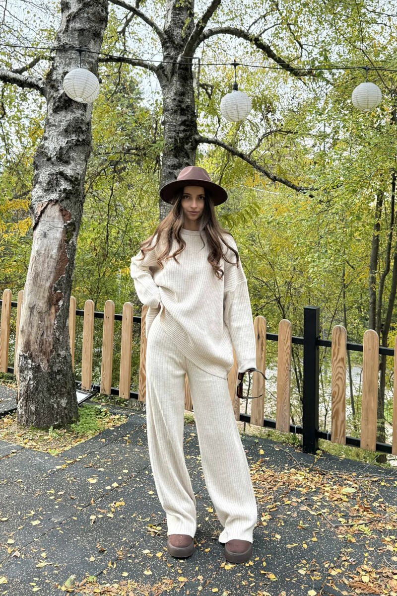 KNIT SET SIMPLE WOMAN LIGHT BEIGE/BZHZB - 2