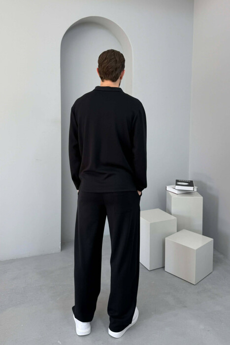 KOSTUM BLUZE ME JAKE ME ZINXHIR + TUTA PER MESHKUJ NE NGJYRE TE ZEZE - 4