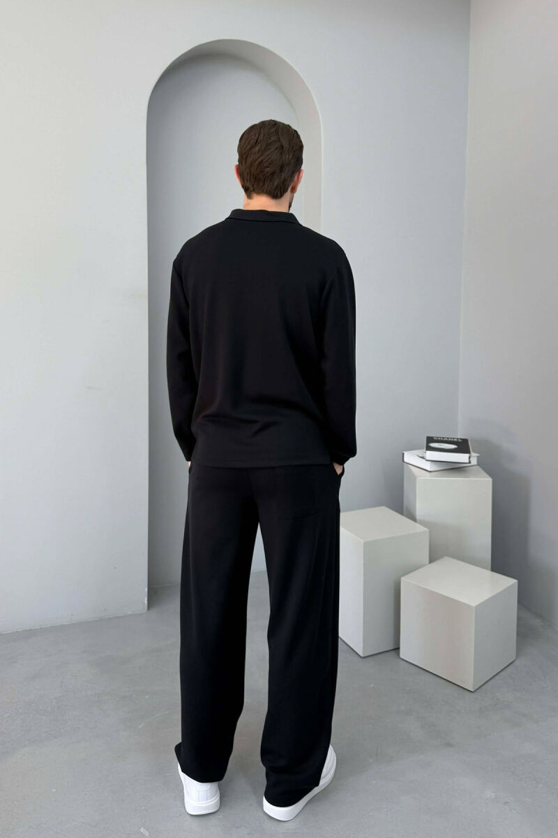 KOSTUM BLUZE ME JAKE ME ZINXHIR + TUTA PER MESHKUJ NE NGJYRE TE ZEZE - 4