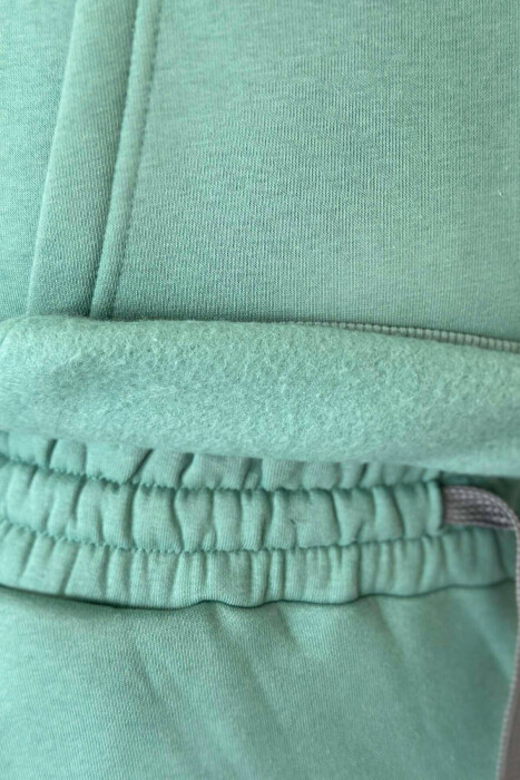 KOSTUM HOODIE DHE TUTA ME PUSH PËR MESHKUJ NË NGJYRËN MENTE - 5