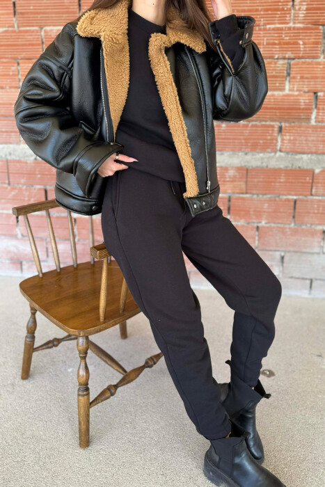 KOSTUM ME PUSH BLUZE ME JAKE TE RRUMBULLAKET + TUTA PER FEMRA NE NGJYRE TE ZEZE - 5