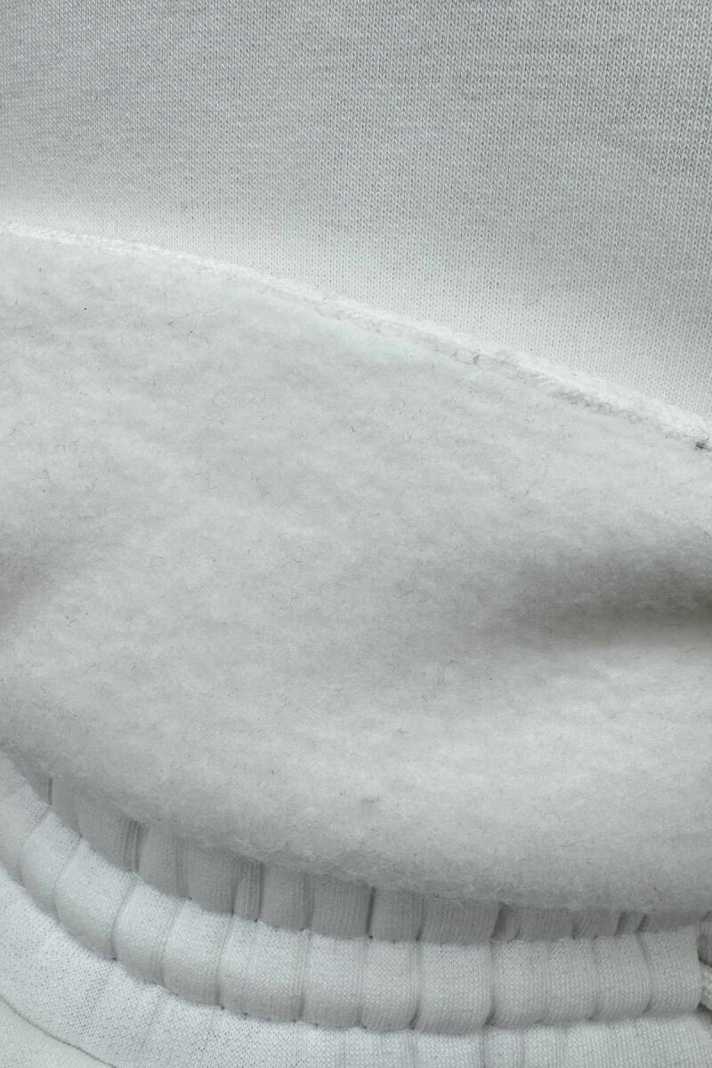 KOSTUM ME PUSH BLUZË ME JAKË TË RRUBULLAKËT+TUTA PËR MESHKUJ NË NGJYRË TË BARDHË - 5