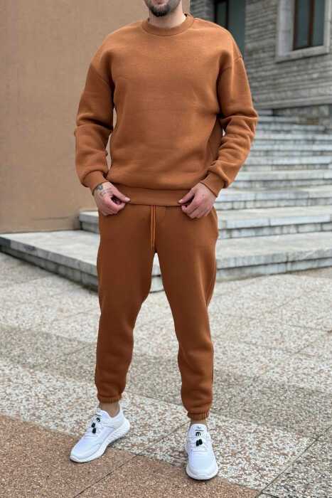 KOSTUM ME PUSH BLUZË ME JAKË TË RRUMBULLAKËT+TUTA PËR MESHKUJ NË NGJYRË TULLE - 1