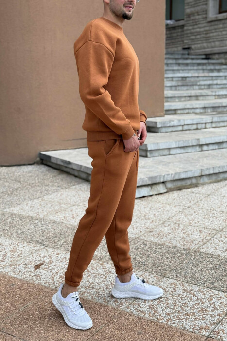 KOSTUM ME PUSH BLUZË ME JAKË TË RRUMBULLAKËT+TUTA PËR MESHKUJ NË NGJYRË TULLE - 4