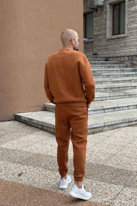 KOSTUM ME PUSH BLUZË ME JAKË TË RRUMBULLAKËT+TUTA PËR MESHKUJ NË NGJYRË TULLE - 5