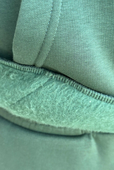KOSTUM ME PUSH HOODIE +TUTA ME SHKRIME TË VOGLA PËR MESHKUJ NË NGJYRË JESHILE - 3